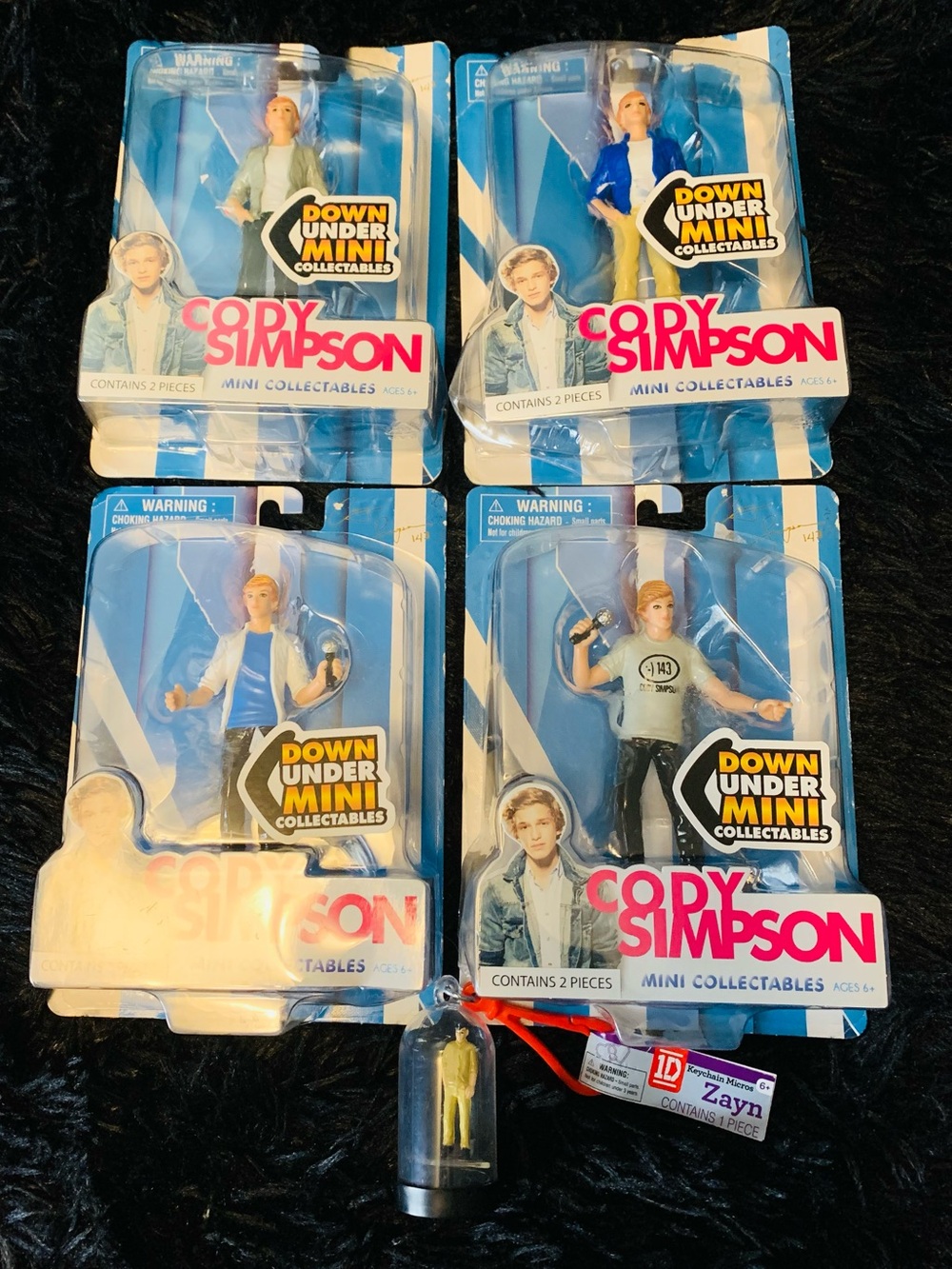 Full Cody Simpson Action Figure Set With Zayn Keychain (Vintage)